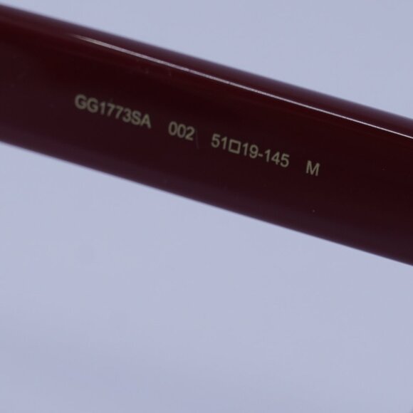 Gucci GG1773SA 002 Sunglasses Burgundy Cay Eye Frame, Brown Lenses - Picture 9 of 12